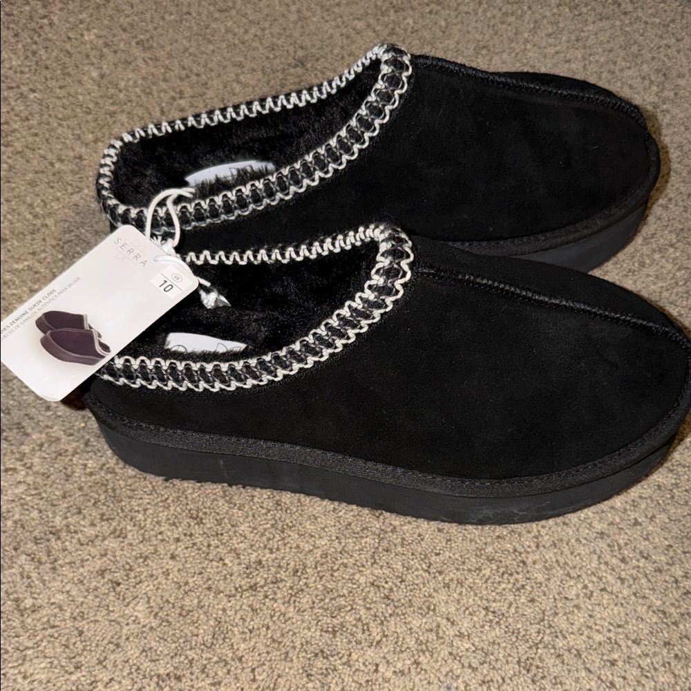Serra Black and White Women's Slippers